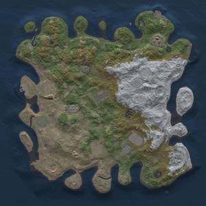 Thumbnail Rust Map: Procedural Map, Size: 3800, Seed: 72501, 18 Monuments