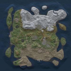 Thumbnail Rust Map: Procedural Map, Size: 3500, Seed: 68421, 14 Monuments