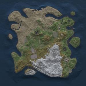 Thumbnail Rust Map: Procedural Map, Size: 3500, Seed: 1499705619, 13 Monuments