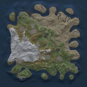 Thumbnail Rust Map: Procedural Map, Size: 3700, Seed: 946876927, 18 Monuments