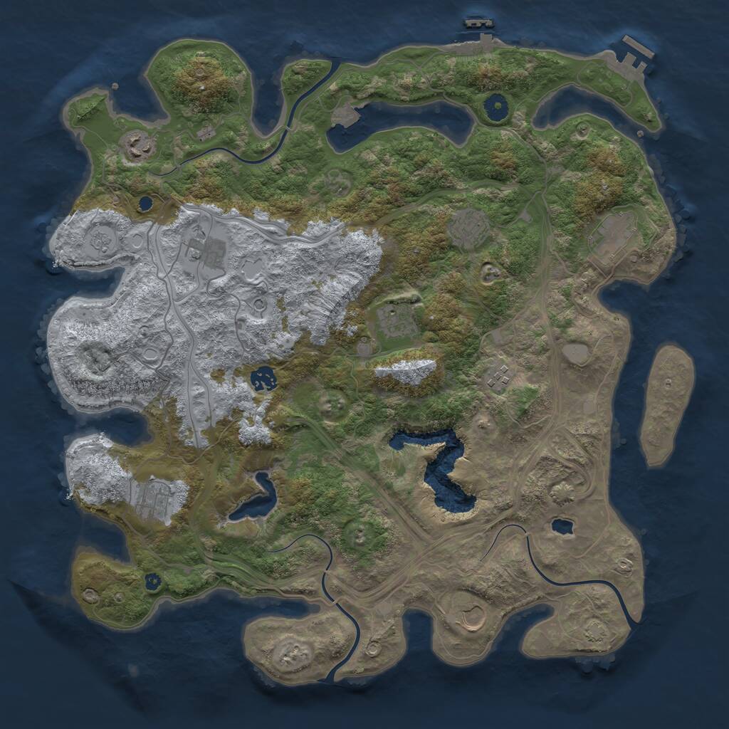 Rust Map: Procedural Map, Size: 4250, Seed: 12511, 15 Monuments