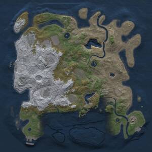 Thumbnail Rust Map: Procedural Map, Size: 4000, Seed: 1931144920, 15 Monuments