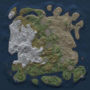 Thumbnail Rust Map: Procedural Map, Size: 4000, Seed: 1931144920, 19 Monuments