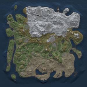 Thumbnail Rust Map: Procedural Map, Size: 4050, Seed: 726109663, 19 Monuments
