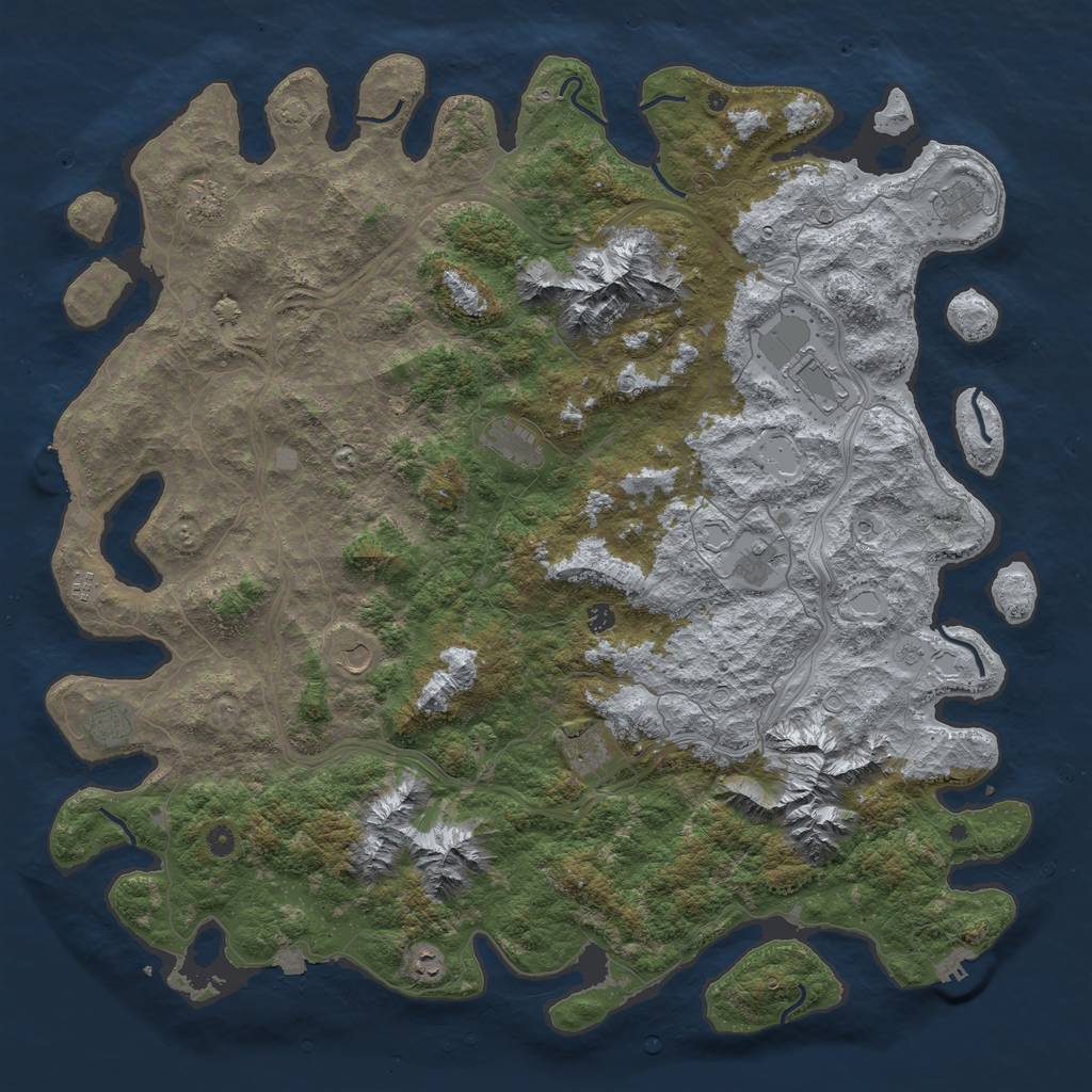 Rust Map: Procedural Map, Size: 5555, Seed: 188433270, 19 Monuments