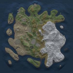 Thumbnail Rust Map: Procedural Map, Size: 3500, Seed: 670395460, 13 Monuments