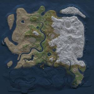 Thumbnail Rust Map: Procedural Map, Size: 4000, Seed: 308212314, 13 Monuments