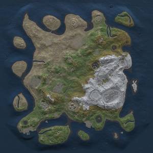 Thumbnail Rust Map: Procedural Map, Size: 3250, Seed: 346556991, 13 Monuments