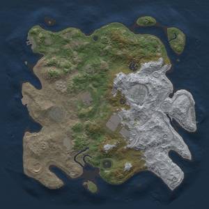 Thumbnail Rust Map: Procedural Map, Size: 3500, Seed: 5176404, 15 Monuments