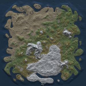 Thumbnail Rust Map: Procedural Map, Size: 6000, Seed: 717074388, 19 Monuments