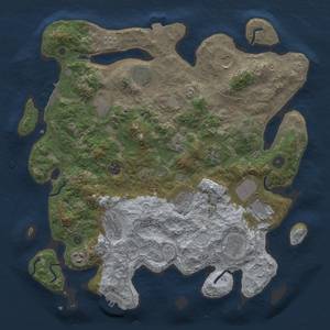 Thumbnail Rust Map: Procedural Map, Size: 4000, Seed: 1858807991, 19 Monuments