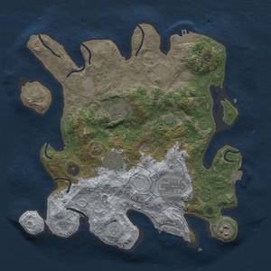 Thumbnail Rust Map: Procedural Map, Size: 3300, Seed: 430357823, 13 Monuments