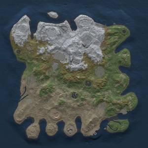 Thumbnail Rust Map: Procedural Map, Size: 3600, Seed: 46533815, 18 Monuments