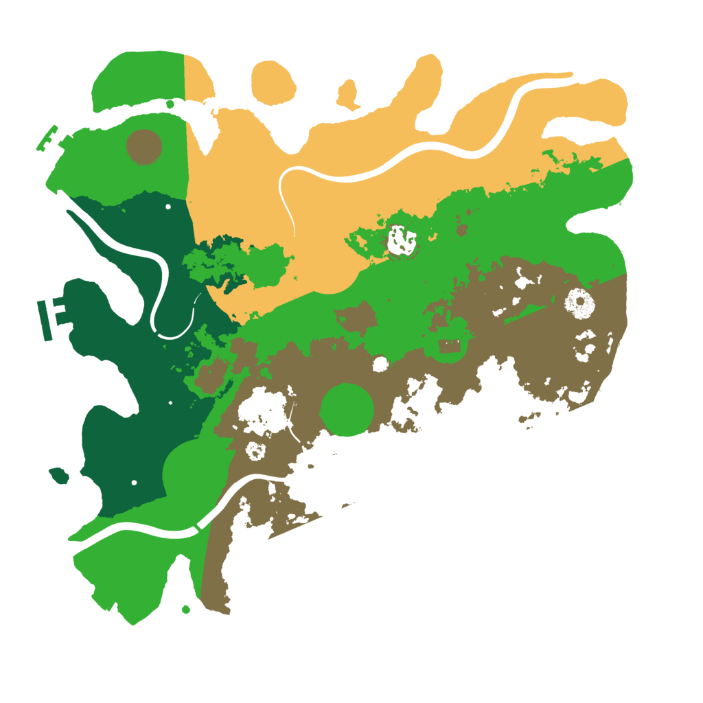 Biome Rust Map: Procedural Map, Size: 3500, Seed: 43961589