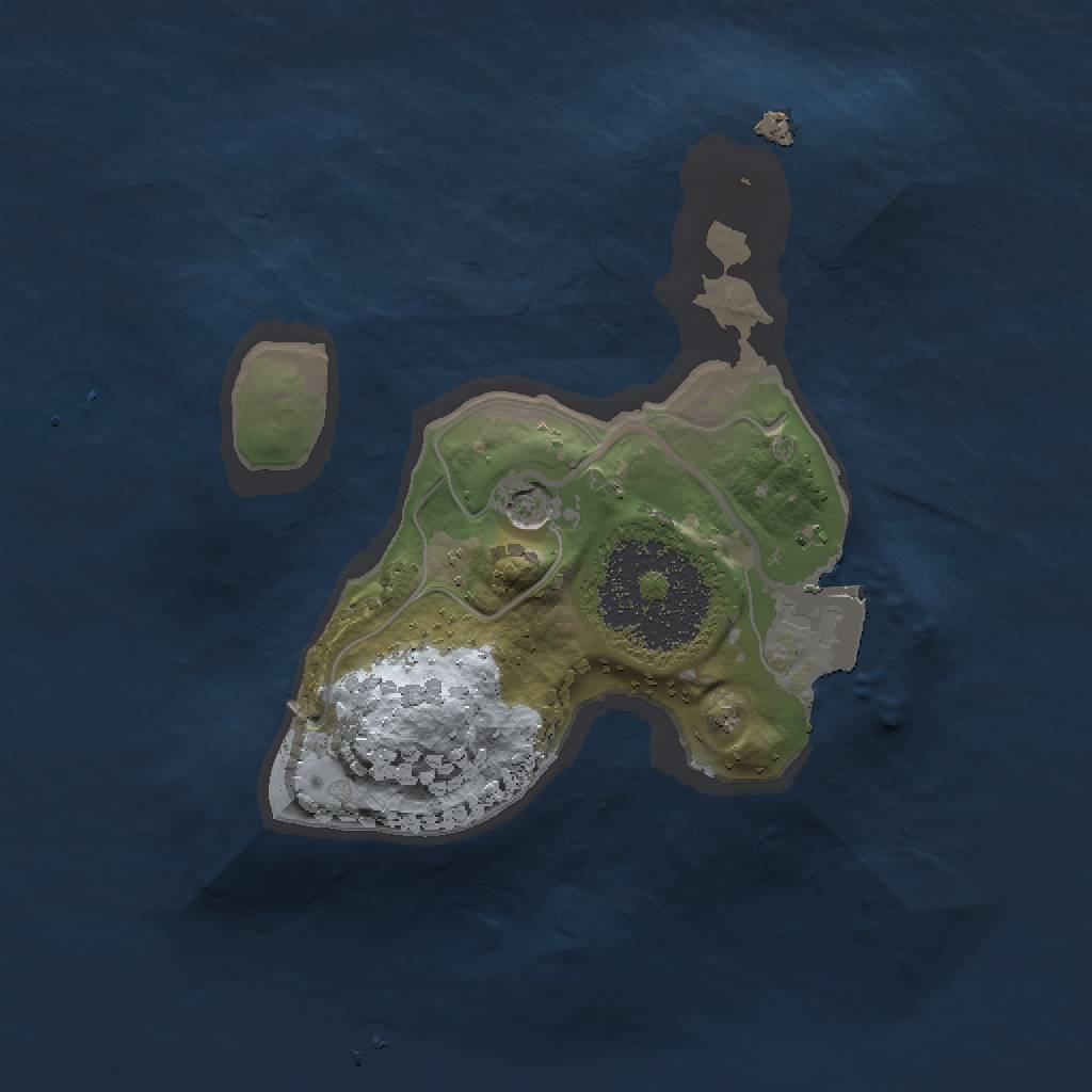 Rust Map: Procedural Map, Size: 1500, Seed: 3792399, 4 Monuments