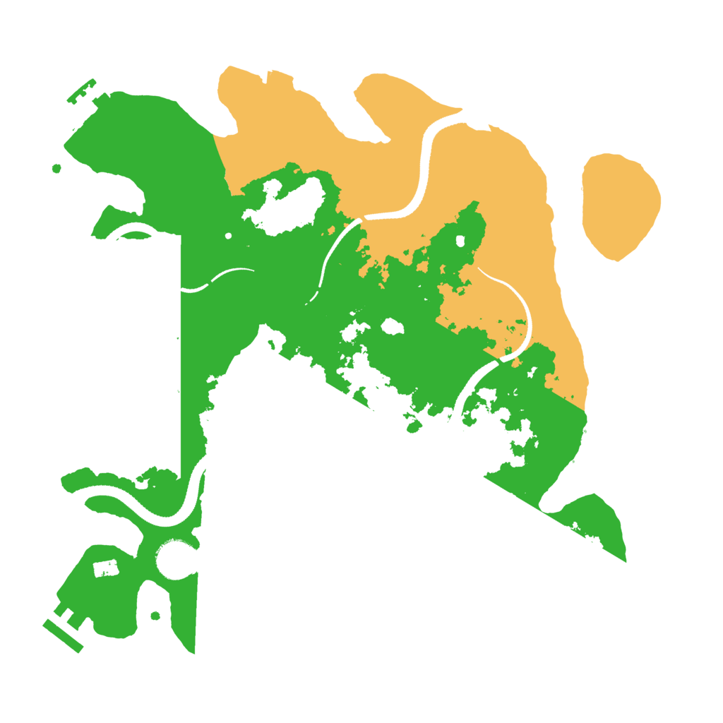 Biome Rust Map: Procedural Map, Size: 3200, Seed: 76539074