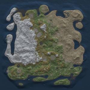 Thumbnail Rust Map: Procedural Map, Size: 4300, Seed: 256453, 19 Monuments