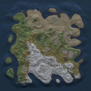 Thumbnail Rust Map: Procedural Map, Size: 3500, Seed: 1953232119, 15 Monuments