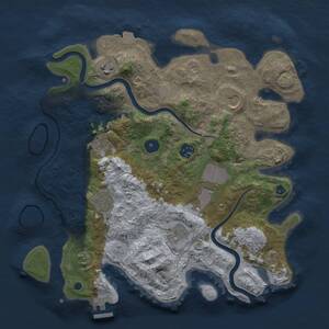 Thumbnail Rust Map: Procedural Map, Size: 3500, Seed: 1953232119, 13 Monuments