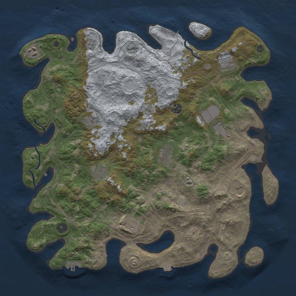 Rust Map: Procedural Map, Size: 4250, Seed: 1296555799, 19 Monuments