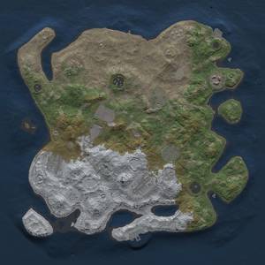 Thumbnail Rust Map: Procedural Map, Size: 3500, Seed: 675354951, 17 Monuments