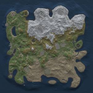 Thumbnail Rust Map: Procedural Map, Size: 4000, Seed: 31854841, 19 Monuments