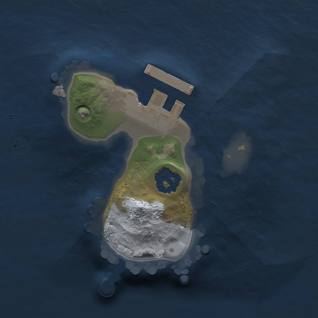 Rust Map: Procedural Map, Size: 1250, Seed: 192061346, 2 Monuments