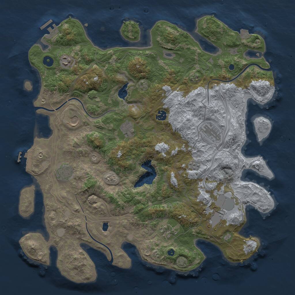 Rust Map: Procedural Map, Size: 4250, Seed: 58763142, 15 Monuments