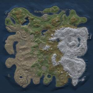 Thumbnail Rust Map: Procedural Map, Size: 4250, Seed: 1023477207, 16 Monuments