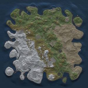 Thumbnail Rust Map: Procedural Map, Size: 4200, Seed: 206206686, 19 Monuments