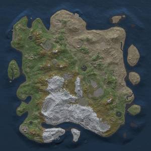 Thumbnail Rust Map: Procedural Map, Size: 4000, Seed: 1666721127, 19 Monuments