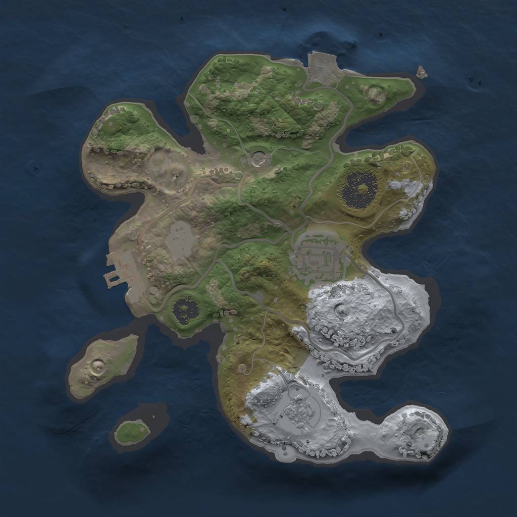 Rust Map: Procedural Map, Size: 2100, Seed: 211, 7 Monuments