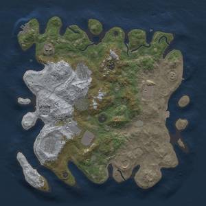 Thumbnail Rust Map: Procedural Map, Size: 3700, Seed: 87673243, 17 Monuments