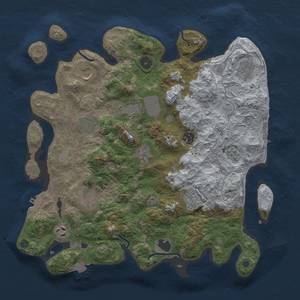 Thumbnail Rust Map: Procedural Map, Size: 3800, Seed: 70741240, 18 Monuments