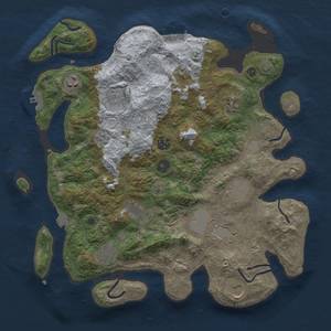 Thumbnail Rust Map: Procedural Map, Size: 3700, Seed: 8115123, 18 Monuments