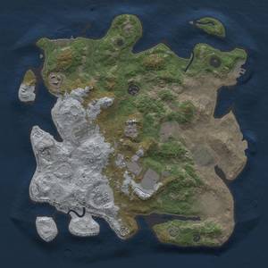 Thumbnail Rust Map: Procedural Map, Size: 3500, Seed: 547795017, 17 Monuments