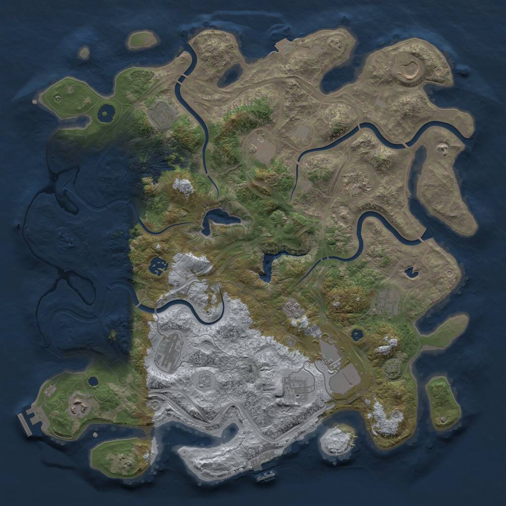 Rust Map: Procedural Map, Size: 4250, Seed: 1742422250, 17 Monuments