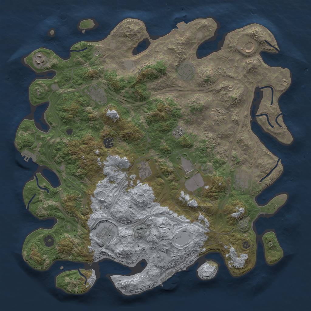 Rust Map: Procedural Map, Size: 4250, Seed: 1742422250, 19 Monuments