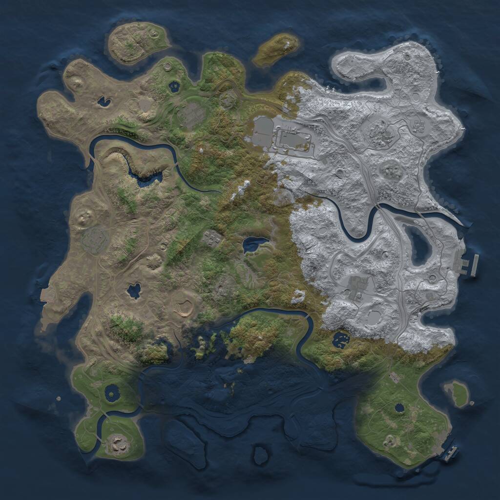 Rust Map: Procedural Map, Size: 4500, Seed: 1717857503, 15 Monuments
