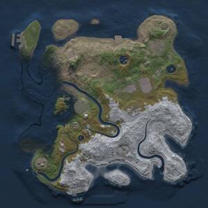Thumbnail Rust Map: Procedural Map, Size: 3500, Seed: 1407876799, 14 Monuments