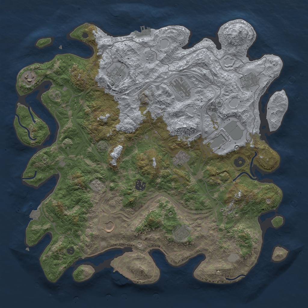 Rust Map: Procedural Map, Size: 4250, Seed: 1770277210, 19 Monuments