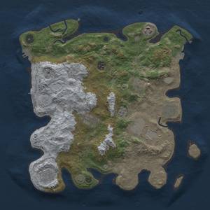 Thumbnail Rust Map: Procedural Map, Size: 3600, Seed: 10903, 16 Monuments