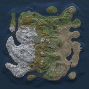 Thumbnail Rust Map: Procedural Map, Size: 3250, Seed: 7675788, 15 Monuments