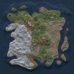 Thumbnail Rust Map: Procedural Map, Size: 3500, Seed: 555885549, 15 Monuments