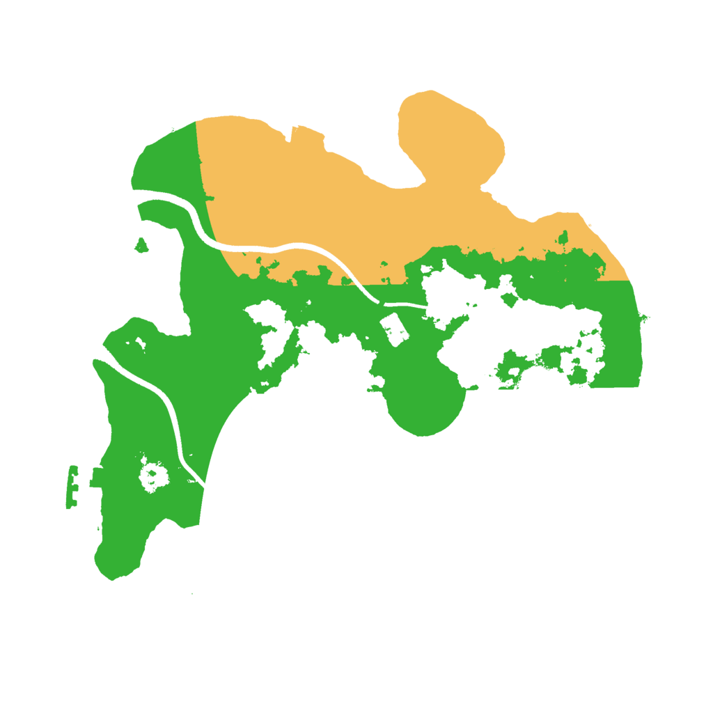 Biome Rust Map: Procedural Map, Size: 2500, Seed: 124124