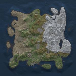 Thumbnail Rust Map: Procedural Map, Size: 3500, Seed: 963349686, 17 Monuments