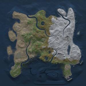 Thumbnail Rust Map: Procedural Map, Size: 3500, Seed: 963349686, 13 Monuments