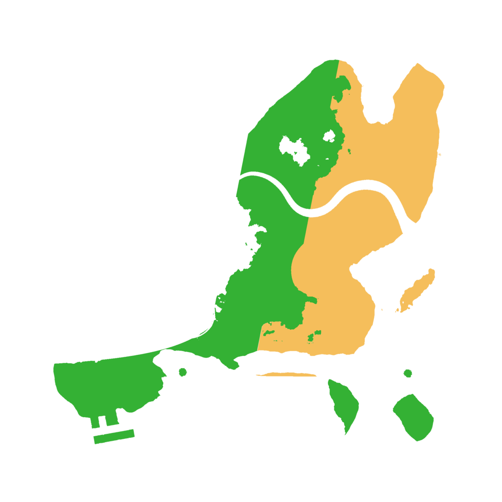 Biome Rust Map: Procedural Map, Size: 2500, Seed: 824597500