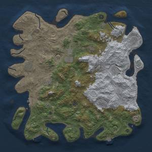 Thumbnail Rust Map: Procedural Map, Size: 4600, Seed: 31342, 19 Monuments