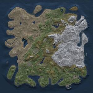 Thumbnail Rust Map: Procedural Map, Size: 4600, Seed: 31342, 15 Monuments